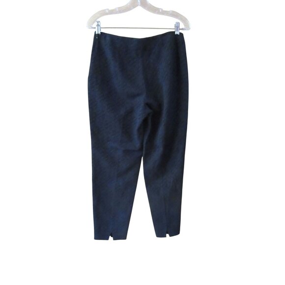 Piazza Sempione Audrey Black Textured Side Zip Crop Pants Sz 44 - Picture 5 of 13